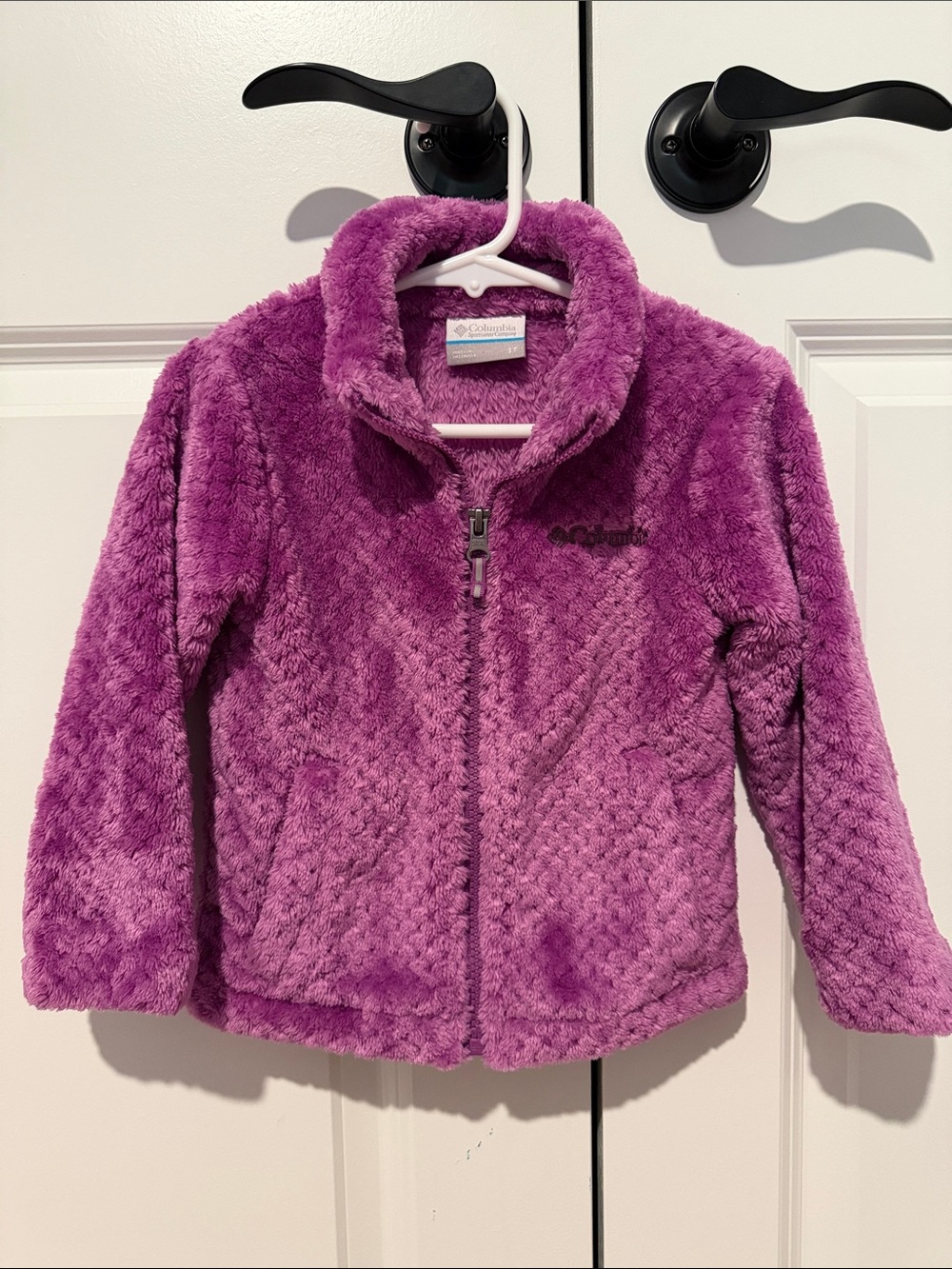 Columbia Fire Side Sherpa Full Zip Jacket- Purple- Toddler 3T
